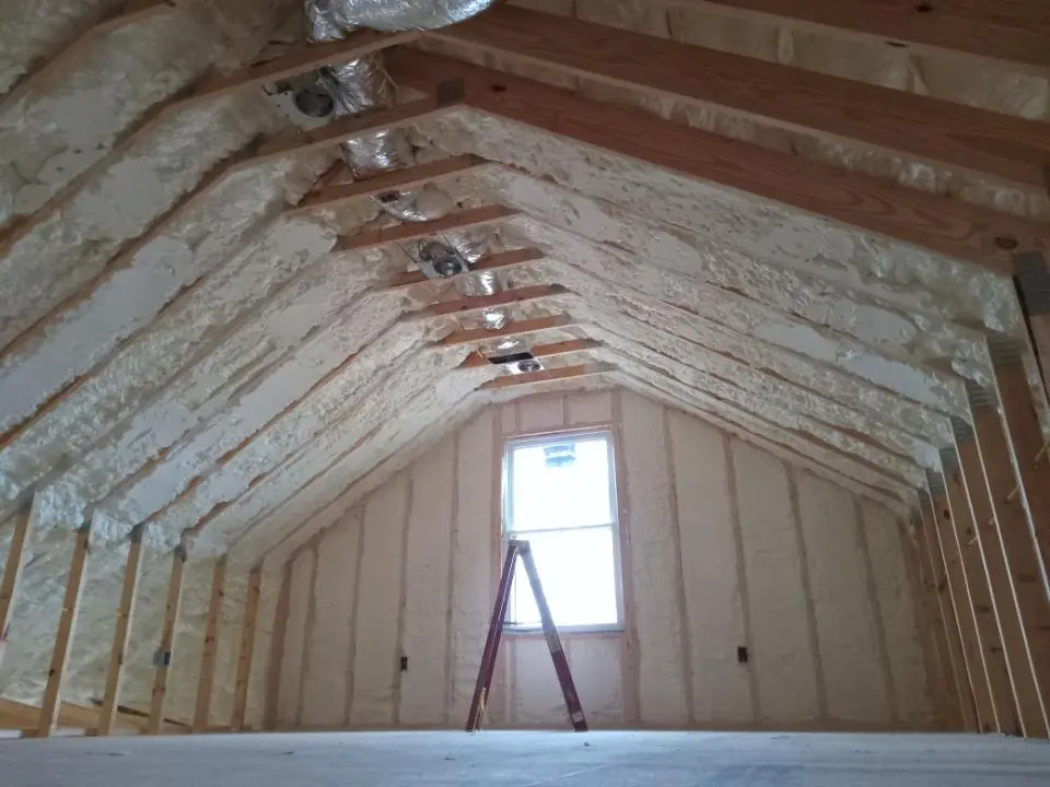 Spray foam roofing application for Crawl Space Insulation project in Steger